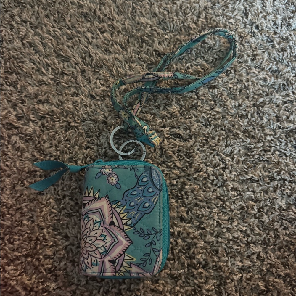 Vera Bradley Blue and Green Clutch Wristlet